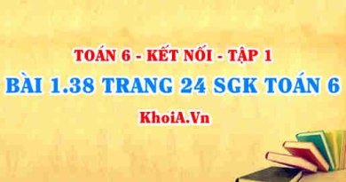 Bài 1.38 trang 24 SGK Toán 6 tập 1 Kết nối tri thức